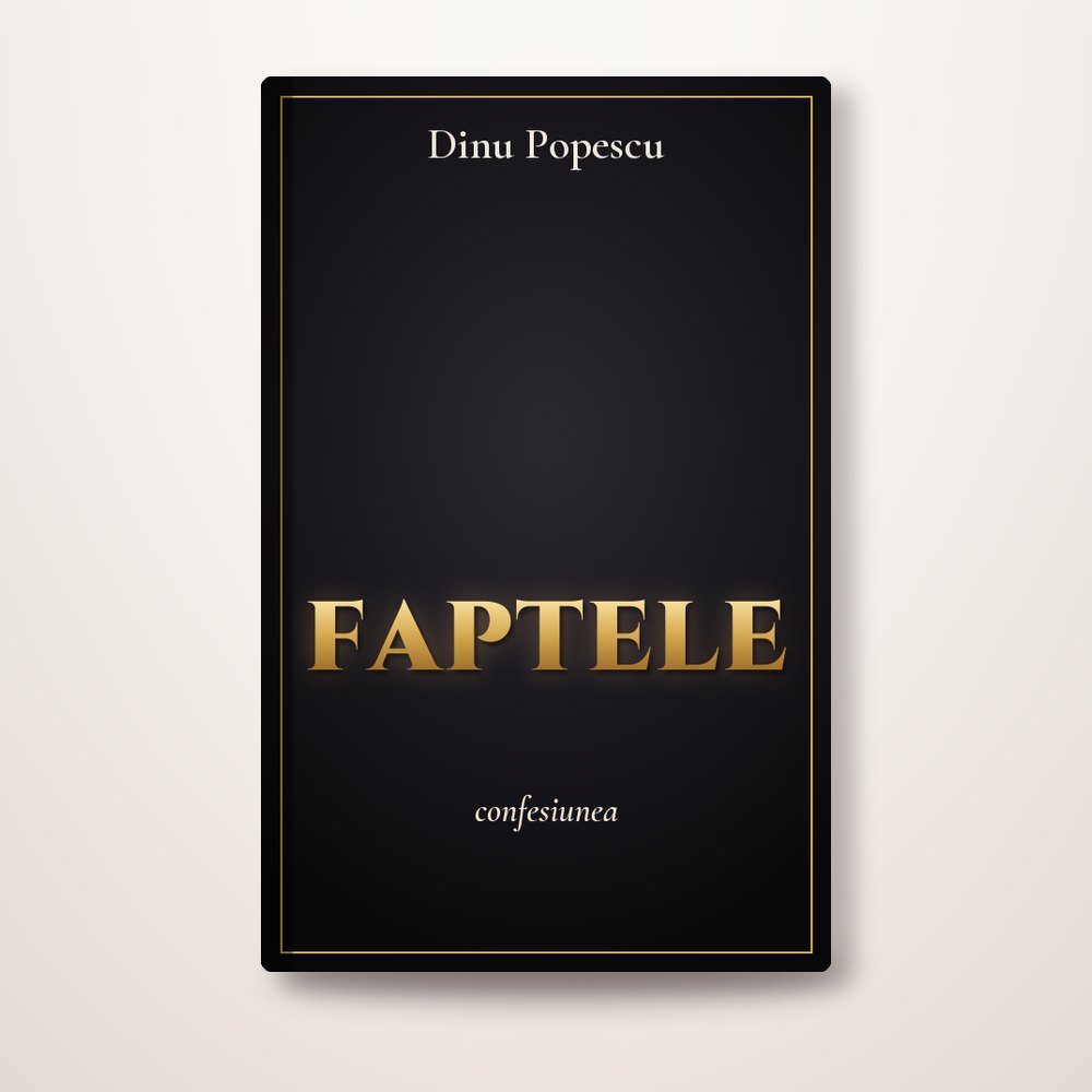 Romanul lui Dinu Popescu, copertă tipografică