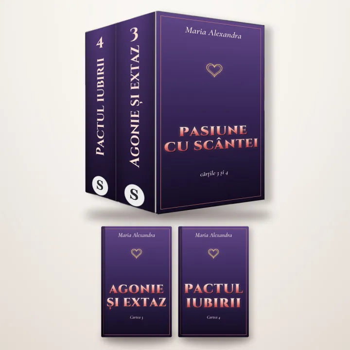 Pachet Pasiune cu scântei, cărțile 3 și 4: 2 romane de Maria Alexandra